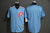 Phillies Blank Light Blue Cool Base Cooperstown Jersey,baseball caps,new era cap wholesale,wholesale hats